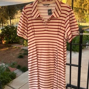 Striped Midi Dress in Red and Cream by Jones